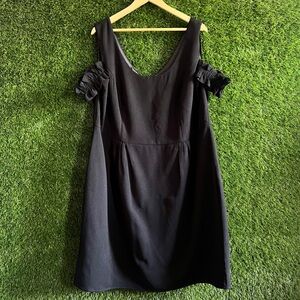 City Chic XL 22 Ruffle Frill Cold Shoulder Dress NDD16 Plus Curvy
